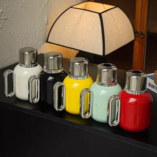 Bule estufado com Display de temperatura mecânica, garrafa térmica de aço inoxidável 316, garrafa térmica de grande capa