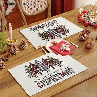 # weicheng 2 Peças Reutilizáveis Xadrez De Búfalo Tapetes De Mesa Resistentes A Manchas Para Decoração De Jantar De Feri