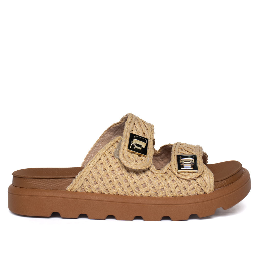 Chinelo Feminino Vizzano Flatform Tiras Estilo Palha Verão Conforto