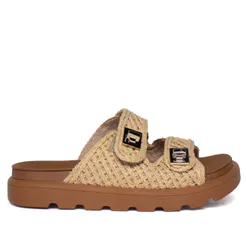 Chinelo Feminino Vizzano Flatform Tiras Estilo Palha Verão Conforto