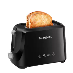 Tostador de Pães Mondial Pratic T-18 Preto/Prata - 700W 110V