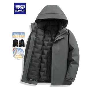 [Uma roupa quatro roupas] Jaqueta Romon Down Jaqueta de inverno ao ar livre com forro de veludo Jaqueta de inverno para 