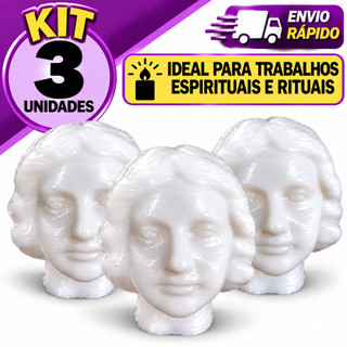 Kit ATE 3 Cabeça De Cera Feminina Branca – Zp7