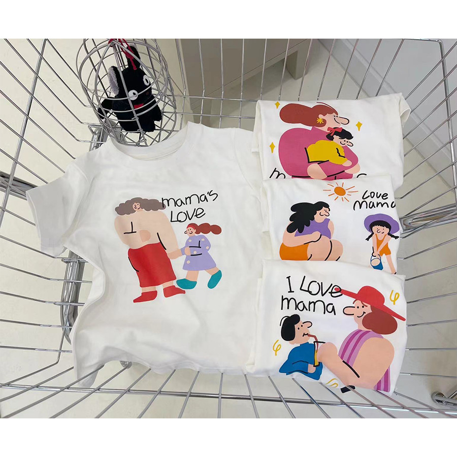 Crianças algodão de manga curta dos desenhos animados branco camiseta verão versão coreana algodão camiseta bebê em torn