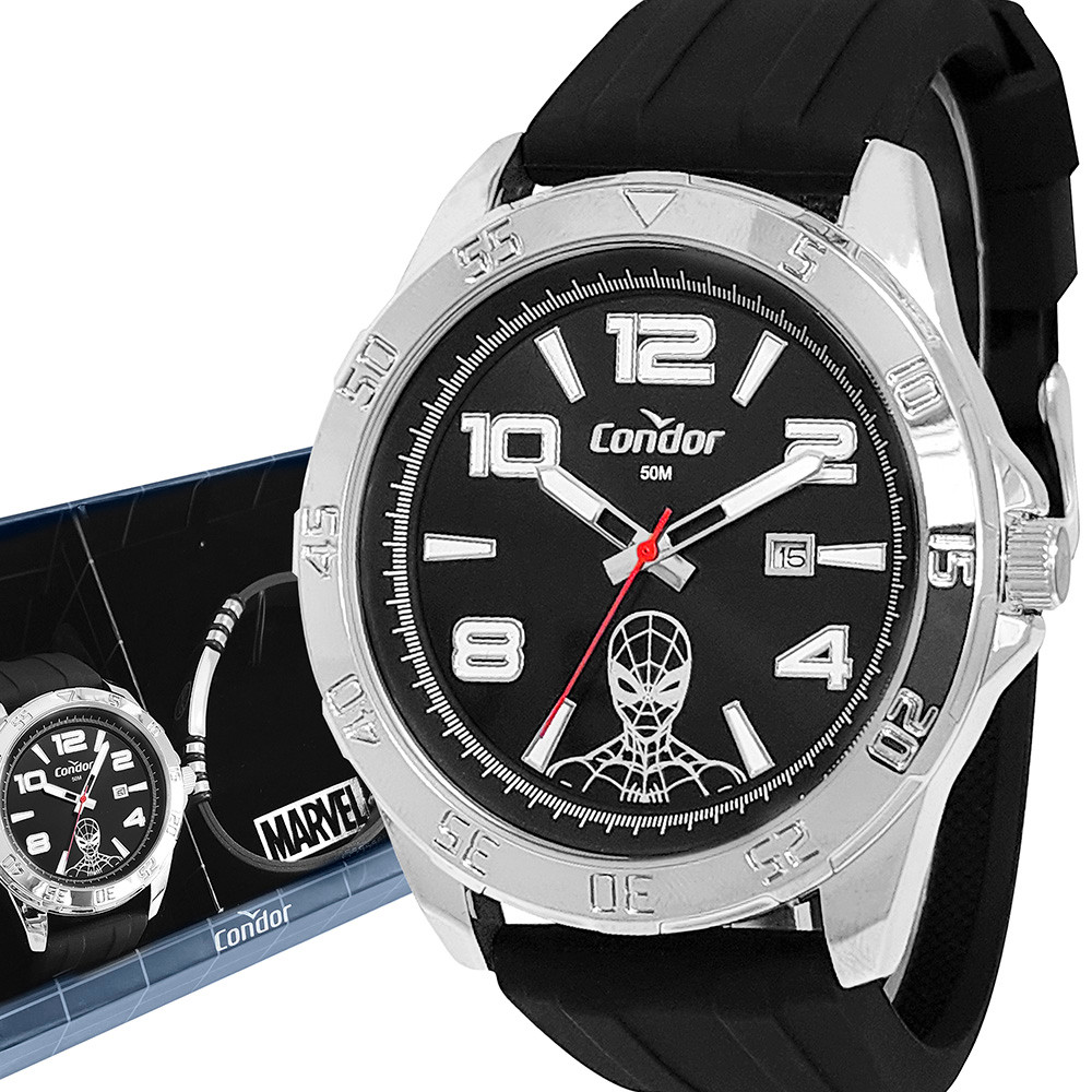 Relógio Condor Masculino 1 Ano De Garantia Prata Prova Dágua
