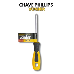 Chave de Fenda 3/16"x4" Vonder Plus – Aço Cromo Vanádio Ponta Magnetizada