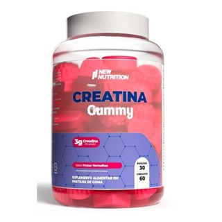 Creatina Gummy - 60 Gomas Freutas Vermelhas -  Newnutrition em Oferta na Shopee