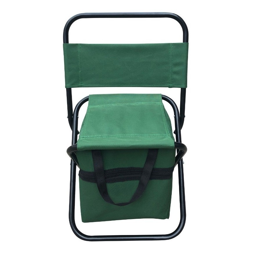 Imagem Cadeira Dobrável Verde Importway para Camping Pesca Praia Portátil com Bolso e Estrutura Reforçada