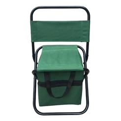 Cadeira Dobrável Verde Importway para Camping Pesca Praia Portátil com Bolso e Estrutura Reforçada