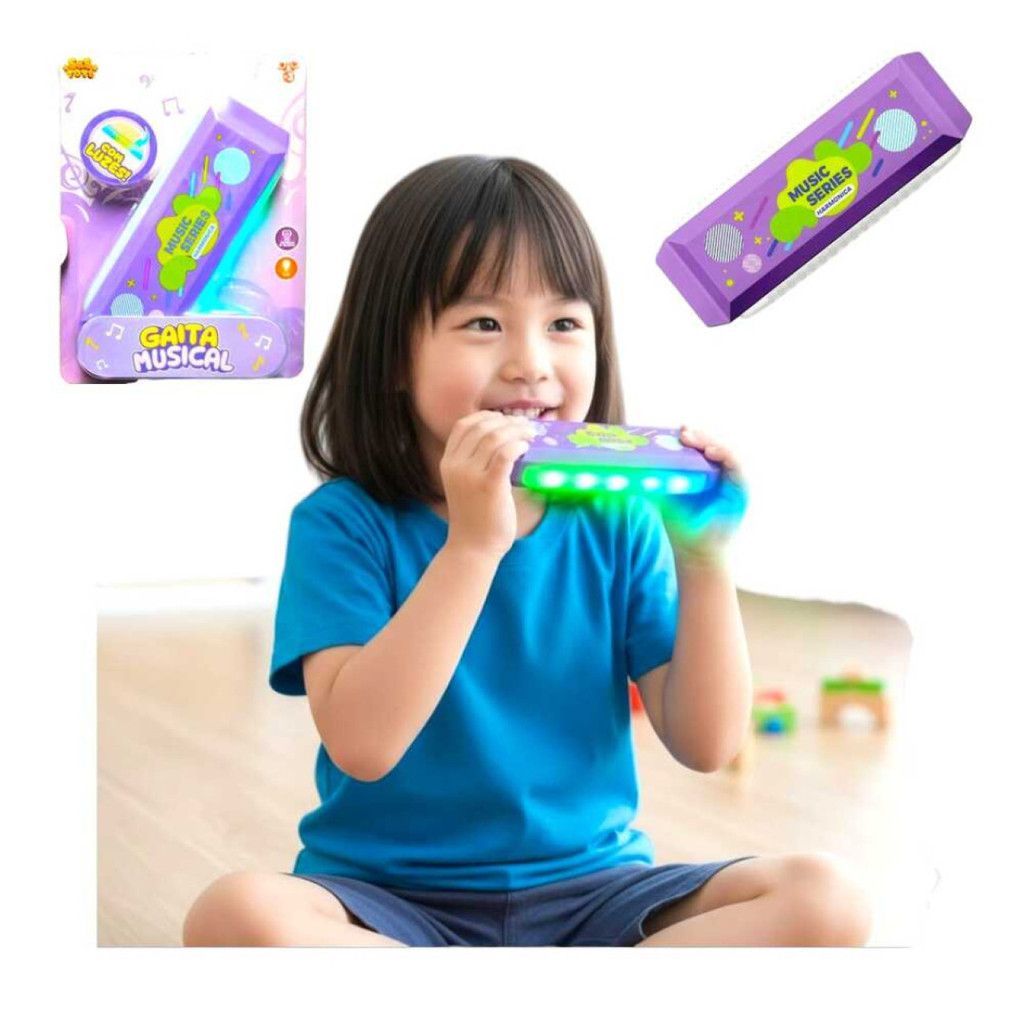 Gaita Musical Infantil com Luzes ao tocar Som  A Gaita Music