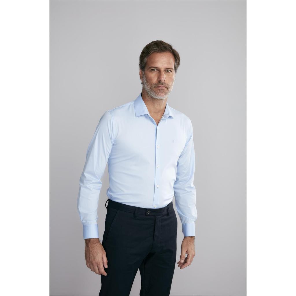 Camisa Lisa Comfort - Azul Claro