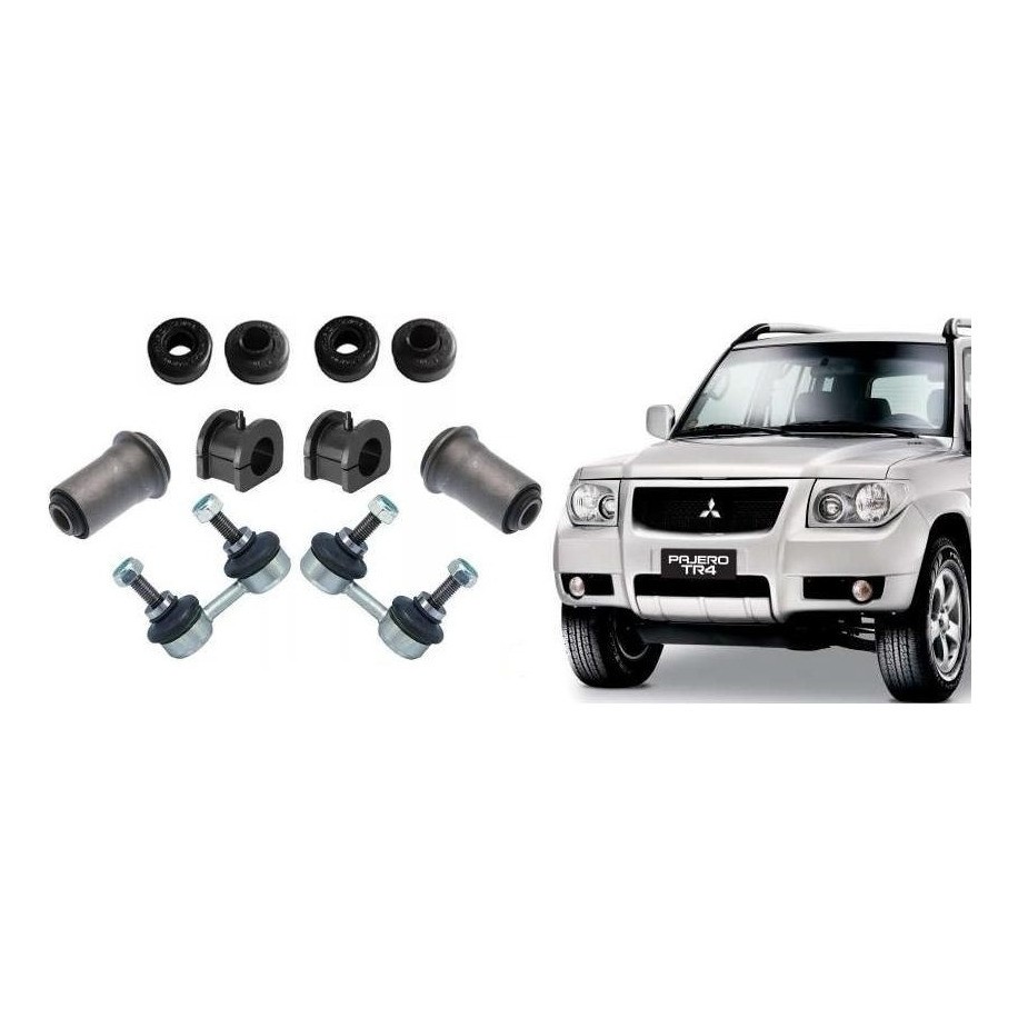 KIT BUCHAS DA SUSPENSÃO DIANTEIRA PAJERO IO TR4 - 10 PEÇAS