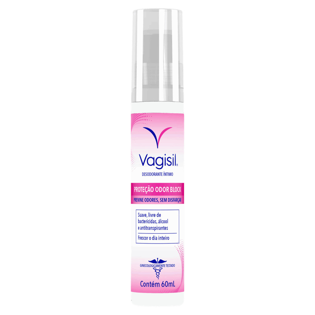 DESODORANTE ÍNTIMO SPRAY VAGISIL PROTEÇÃO ODOR BLOCK 60ML em Oferta na Shopee