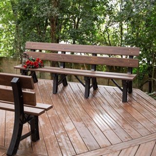 Banco de Jardim 200cm Madeira Plástica em Oferta na Shopee