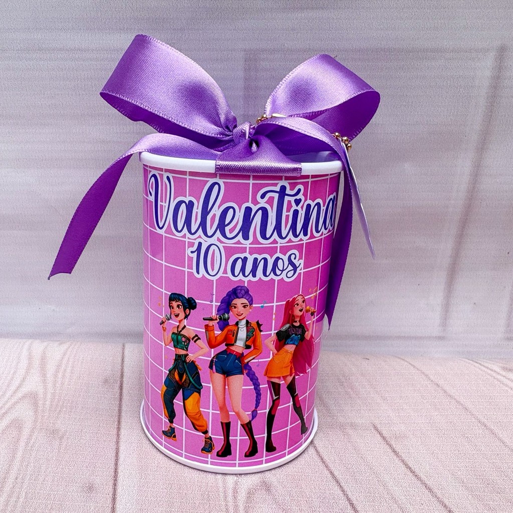 Cofrinhos Personalizados Guerreiras do Kpop - Huntrix - 10x6cm Lembrancinha Festa Infantil Aniversário