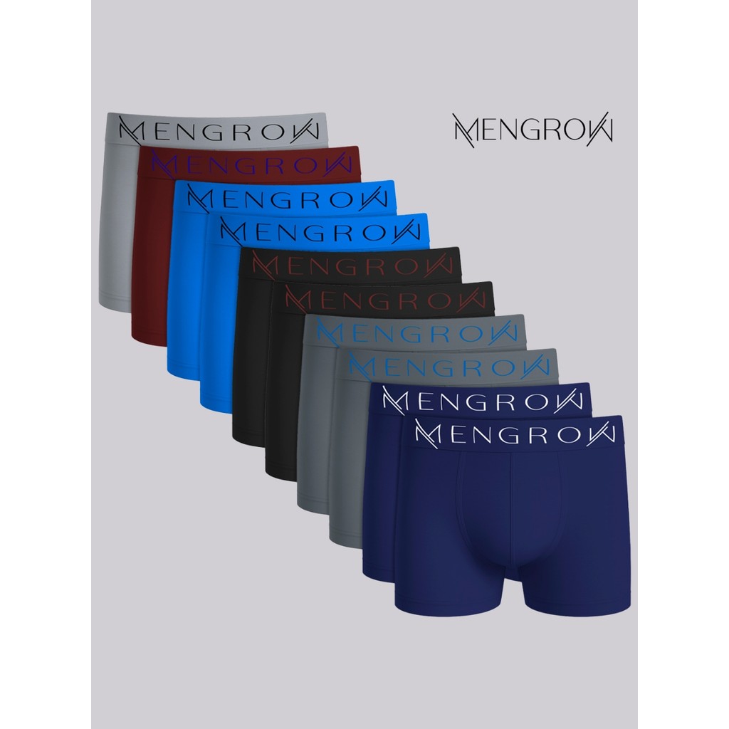 Kit 10 Cuecas Boxer Microfibra Box Masculina Adulto Cós Sem Costura Respirável Original Mengrow