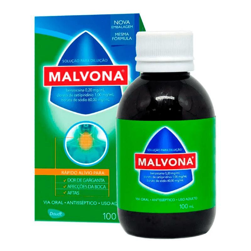 Solução Antisséptica Bucal Malvona 100ml em Oferta na Shopee