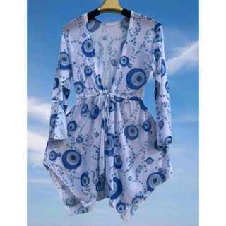 Saída De Praia  com manga longa  Feminina Quimono Chemise Camisão Manga Longa em Oferta na Shopee