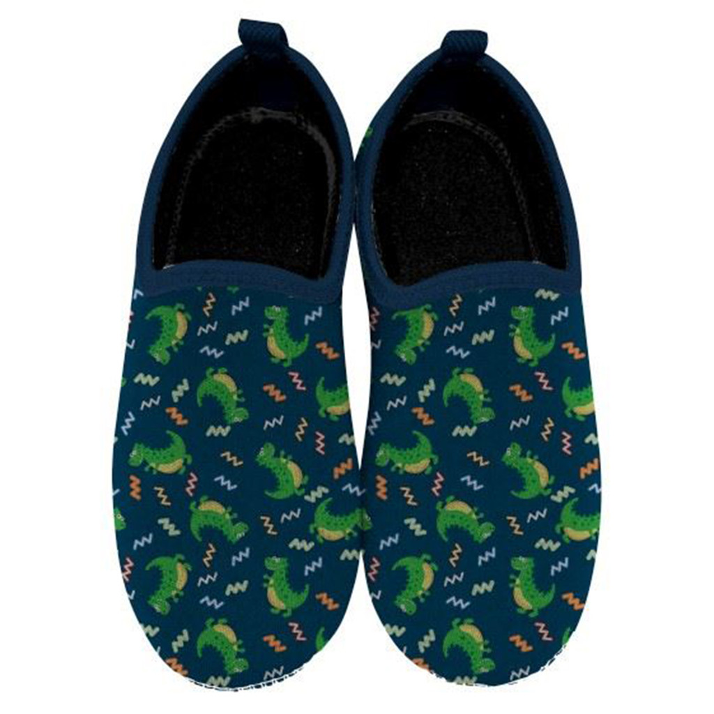 Meia Sapatilha Neoprene Proteção Infantil Praia Natação Antiderrapante Preta Dino Leve Menino Ortopé