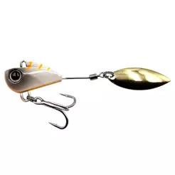 Isca Artificial Little Spin Colher Folha 3cm 16g Branco c/Laranja - Yara Cor 74