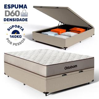 Cama Box Baú - Colchão Espuma D60 Ortobom Force Dream Casal em Oferta na Shopee