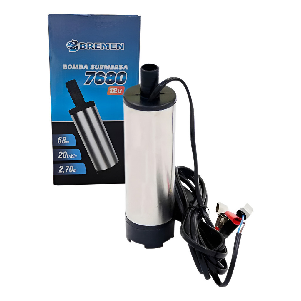 Bomba Submersível Drenagem Óleo Diesel 20l/min 12v 68w