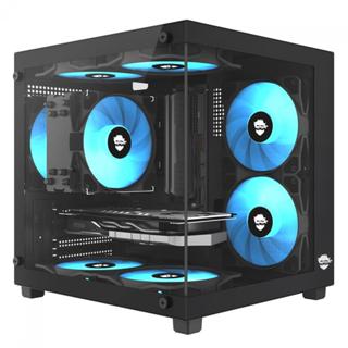 Gabinete Gamer Ninja Ryomaru, Mini Tower, Vidro Temperado, mATX, Sem Fonte, Com 3 Fans Rainbow em Oferta na Shopee
