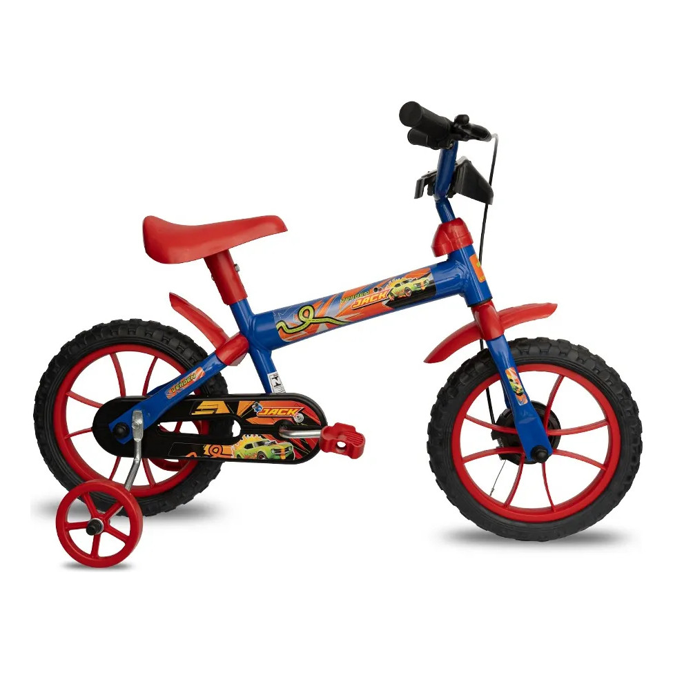 Bicicleta Infantil Verden Jack Aro 12 Com Rodinhas Laterais Azul Vermelho