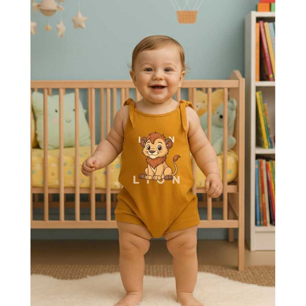 Macacão Safari Baby Luxo Menino | Roupa Bebê Verão Curto Algodão Mesversário Fotos Tema Selva | Conjunto Infantil