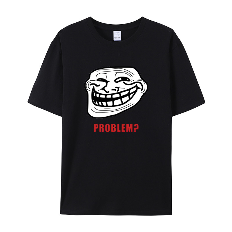 Camiseta Unissex Trollface Meme Rage Internet Engraçado Estampada Confortável Divertida Nostálgica Moda Geek