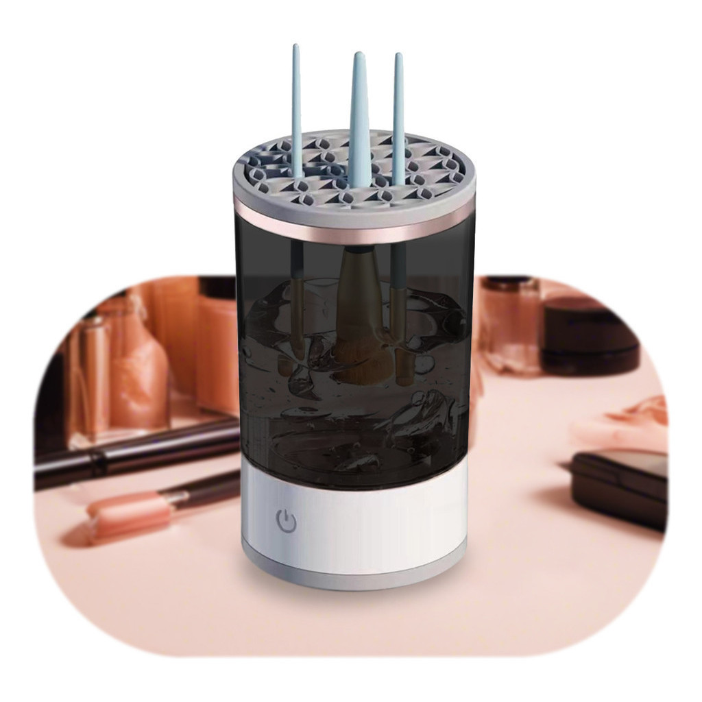 Limpador De Pincel Esponja Maquiagem Elétrico USB Automático Recarregável Lava Armazena Bivolt