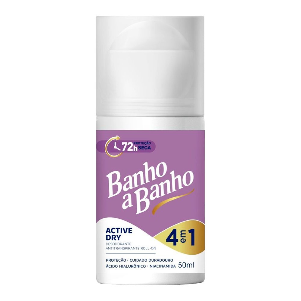 Desodorante Banho a Banho Roll-On Feminino Active Dry 50ml em Oferta na Shopee