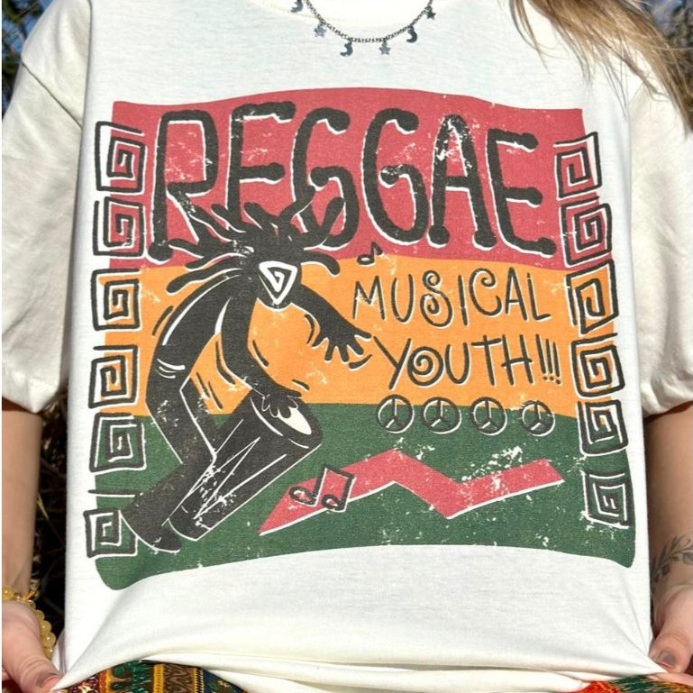 [Camiseta Premium em Algodão Puro]SISI Blusa Camiseta Feminina Unissex Reggae Musical Youth em Oferta na Shopee