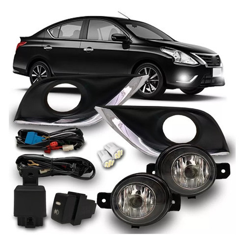 Kit Farol Milha Nissan Versa 2015 2016 2017 2018 2019