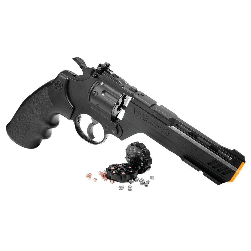 Revólver de Pressão Co2 Vigilante 4.5mm – Crosman + 3 Cilindros + Esferas + Chumbo · foto 2