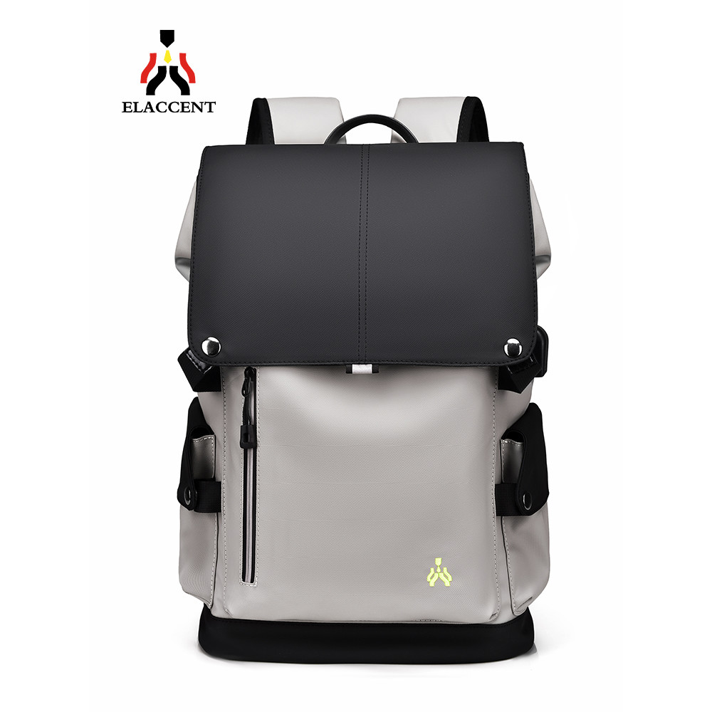 Mochila masculina contraste cor mochila masculina de grande capacidade Casual saco de computador masculino júnior escola