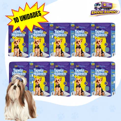 Kit 10 Pacotes Tapete Higiênico Para Cães com 500 Unidades 60x50cm Grande