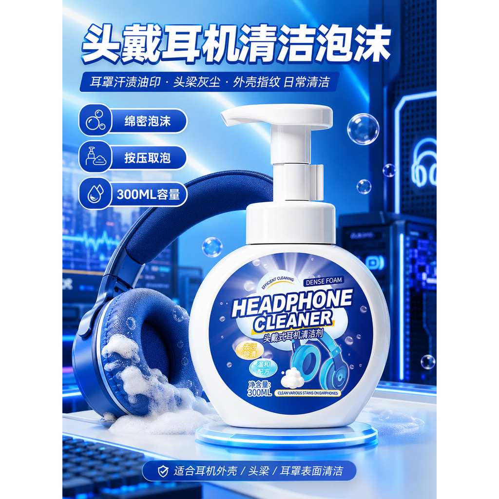 Limpador de fone de ouvido sem lavagem Earmuffs remover manchas de suor remover 