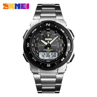 Relógio de Quartzo Esportivo Masculino Skmei 1370, Marca de Luxo, Aço Inoxidável, Resistente à Água, 98XB