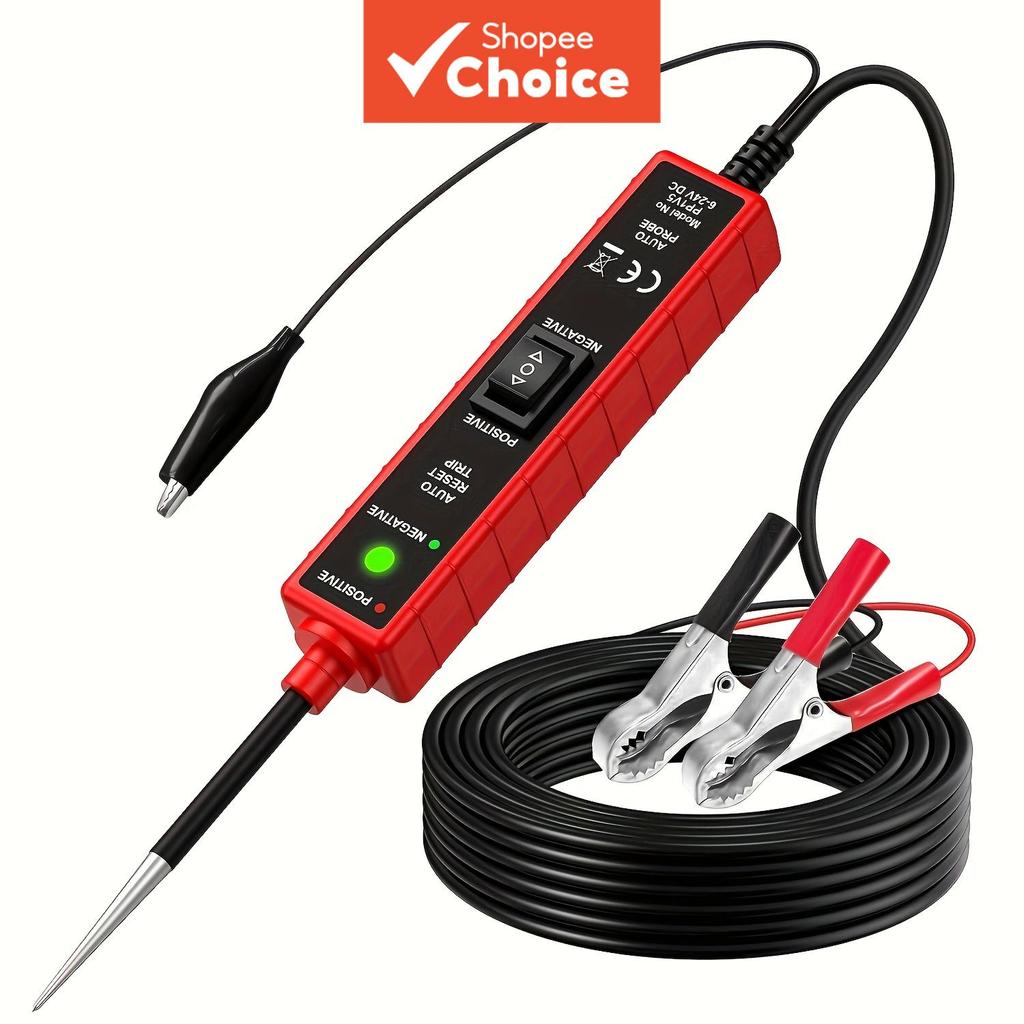 Testador Digital de Elétrica Automotiva, Sonda de Circuito Veicular 6-24V, Ferramenta Multifuncional de Diagnóstico de