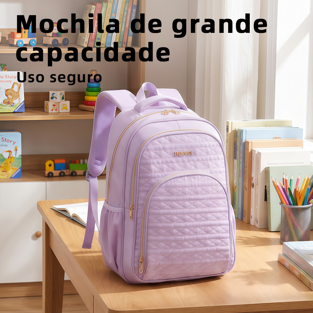 Mochila para Notebook Unissex Expansível com Grande Capacidade Impermeável Reforçada e Alças Ajustáveis para Viagem