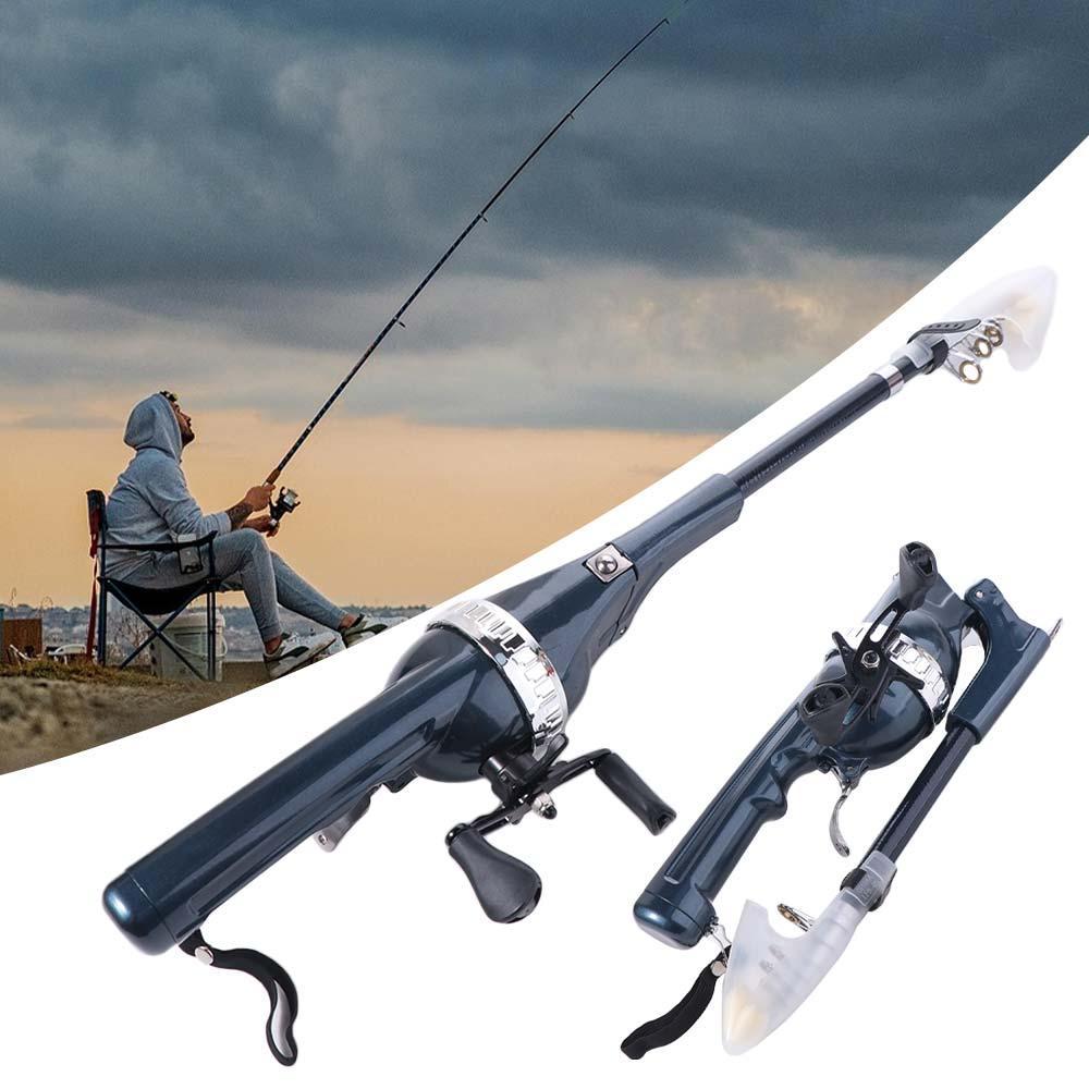 Vara De Pesca  , Combinação De Carretel De Peixe Dobrável De 131 Cm , Telescópica Portátil Com Linha Conjunto De E