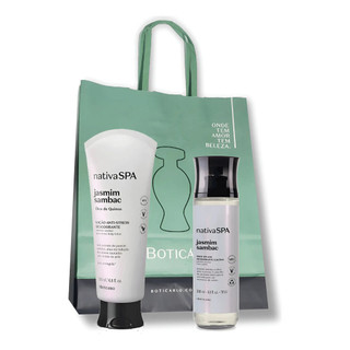 Kit Nativa Spa Jasmim Sambac Loção 200ml  Anti-stress + Body Splash 200ml O Boticario
