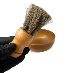 Kit de Barbear Cumbuca + Pincel Barbeiro Profissional Barbearia