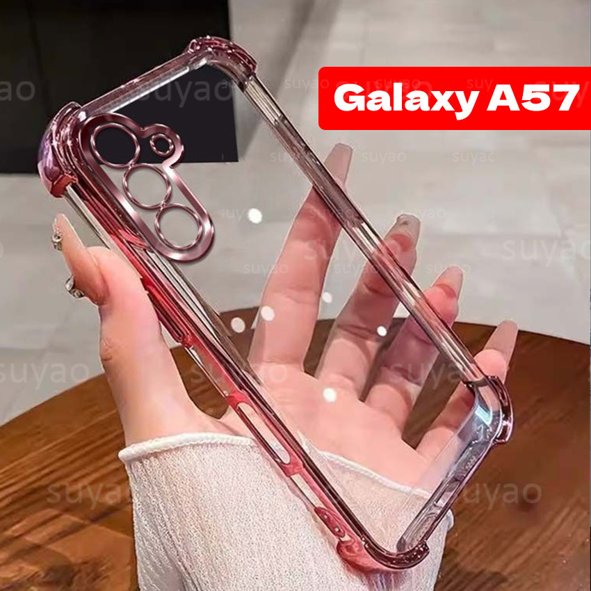 Para Samsung Galaxy A57 A37 A27 2026 Capa de Telefone Anti-Queda com Quatro Cantos em TPU Transparente SamsungA57 Samsun