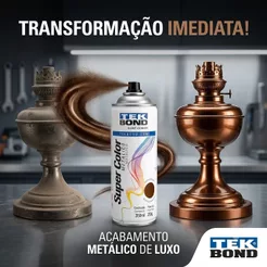 Tinta Spray Bronze Metálica Resistente Automotiva E Decoração
