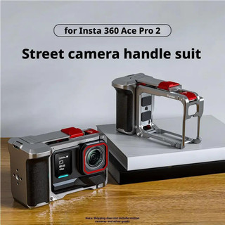Para Insta360 Ace Pro 2 Xplorer Grip, Punho para Fotografia de Rua, Suporte de Metal para Vlog com Tampa de Lente, Acess