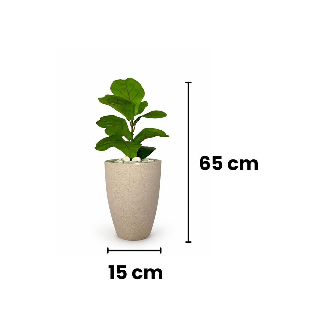 Fícus Lyrata Artificial Com Vaso Polietileno Casa Decorativo · foto 2