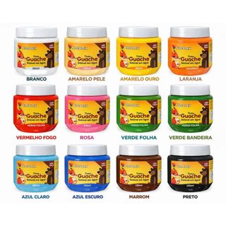 Tinta Guache 250ml Alcalex Não Tóxica Escolar – Cores Variadas Alta Qualidade