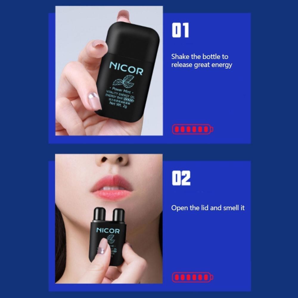 Poderoso Bastão De Energia Inalador Nasal Stick Refrescante Portátil Confortável — imagem 2 de 2